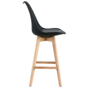 mobiliario-contract-taburete torre su madera negro cojin negro 1